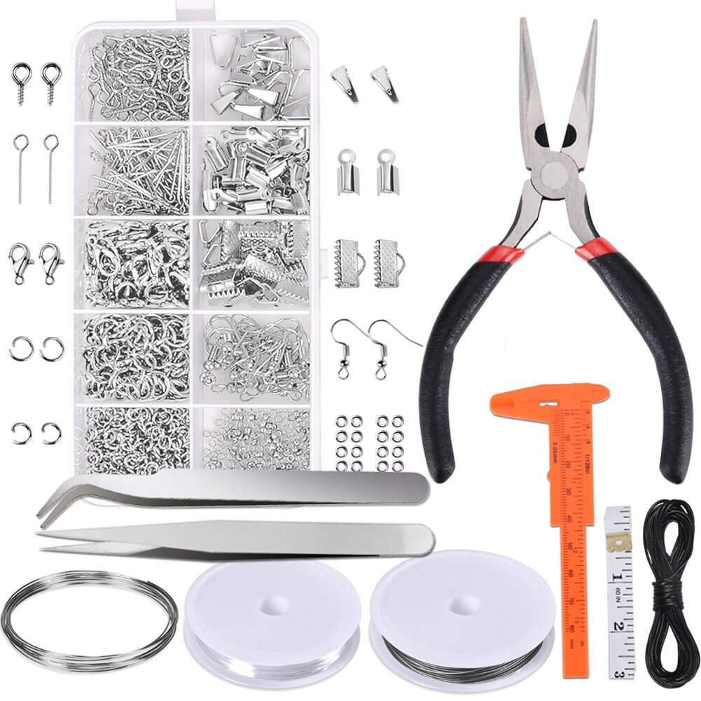 DIY Crafts Design No # 2, Jewelry Kit, Jewelry Making Supplies Kit - Jewelry Repair Tool with Accessories Jewelry Pliers Jewelry Findings and Beading Wi(Design No # 2, Jewelry Kit)