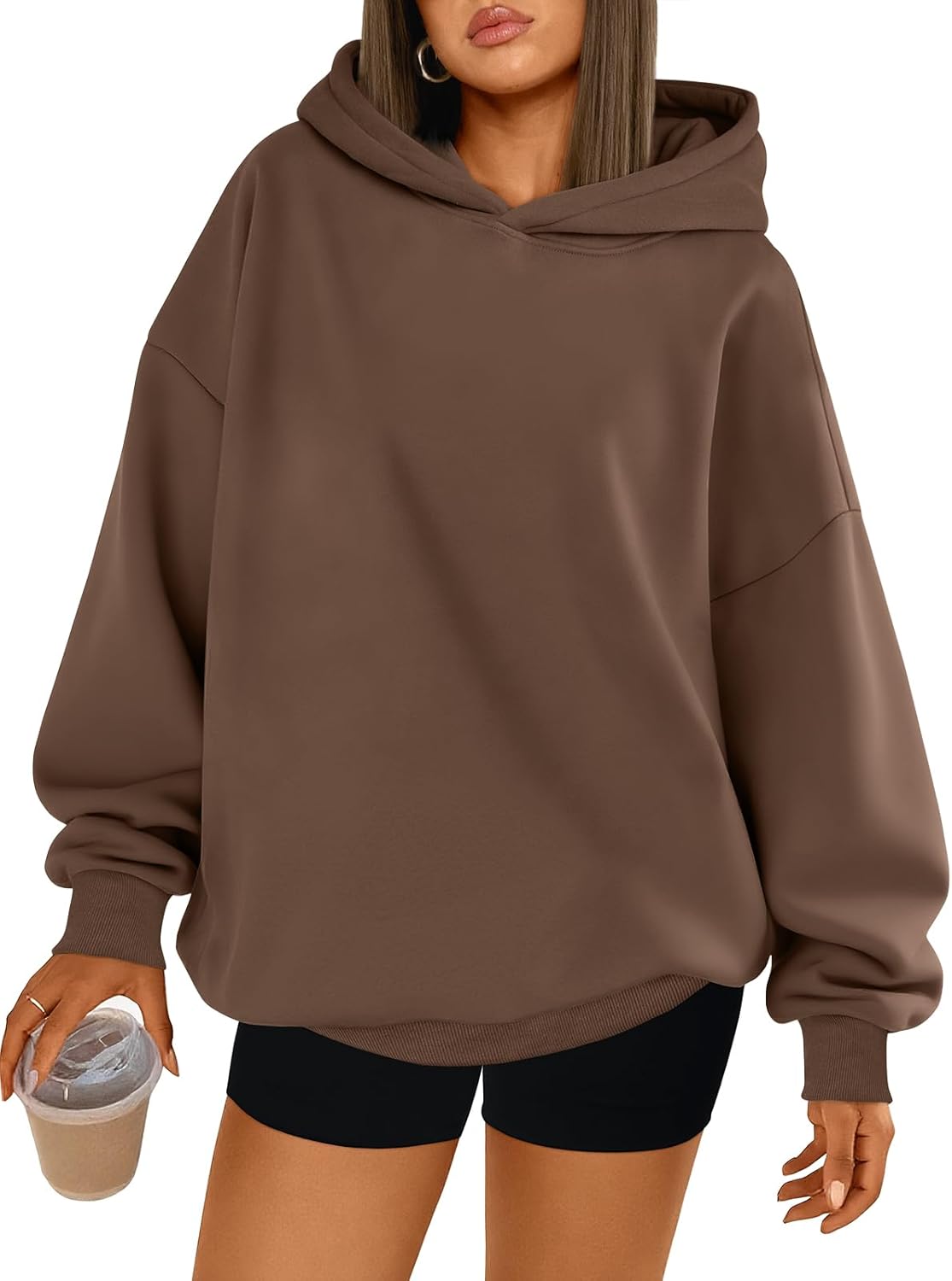 Trendy Queen Womens Oversized Hoodies Comfy Sweatshirts Spring Fashion 2026 Outfits Casual Tops Fleece Clothes with Pockets