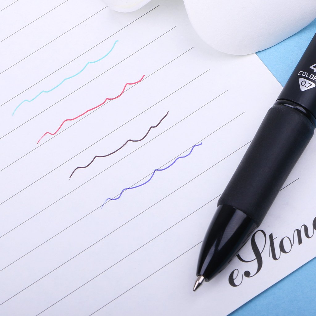Multicolor 4 in 1 Ballpoint Pen 0 7mm Red Green Blue Refill School Office Supply — view 4