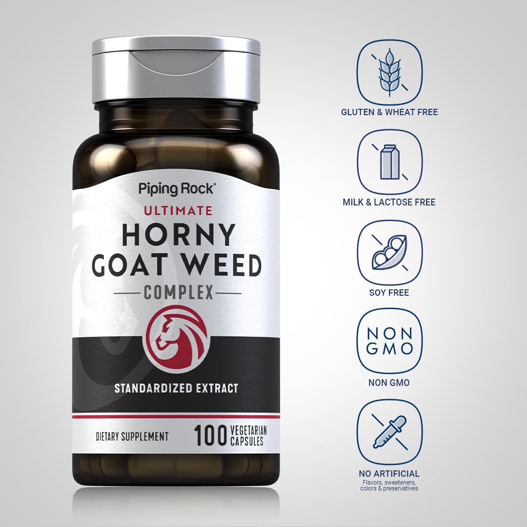 Piping Rock Horny Goat Weed for Men | 100 Capsules — Amazon image 4