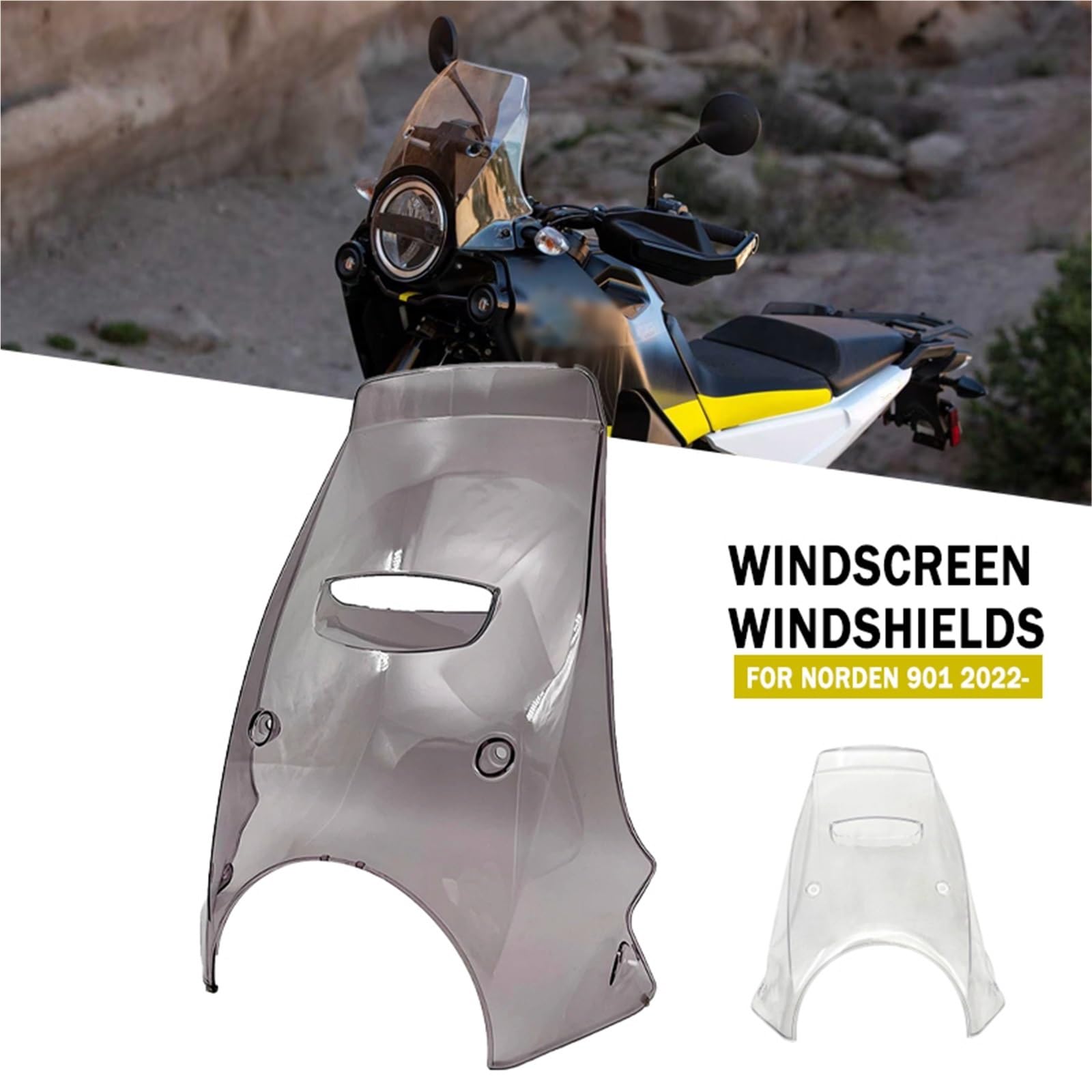 Front Bumper Splitter dachowy Pasuje do Husq&varna Norden 901 2022 2023, motocykla spoiler szyby przedniej, deflektor