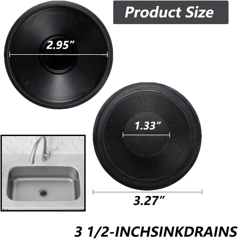 Sink Stopper Exact Replacement for InSinkErator STP-PL/STPPL for Kitchen Drain Stopper and Garbage Disposal Plug, Compatible with Standard 3-1/2" Drains from Kohler, Waste King, Whirlpool, and More