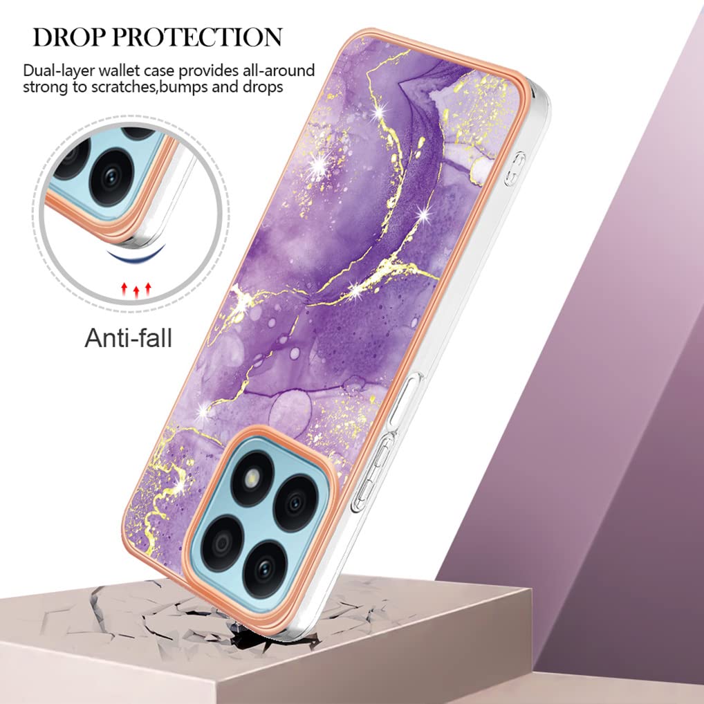 SEEKO Cover Per Honor X8, Custodia In TPU Ultrasottile Con Effetto Gradiente Di Colori Blu/Rosa, Antiurto E Trasparente - 3