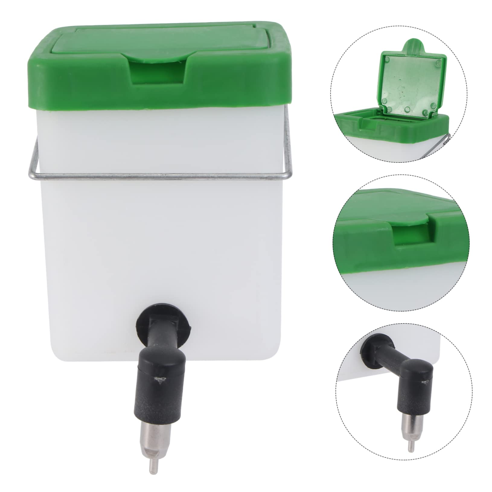 Sosoport 2stücke Water Fountain Automatischer Wasserspender Für Haustiere Installieren Leckagefrei Praktische Trinklösung Für Kaninchen Mit Glatter Oberfläche Zufällige Deckelfarbe