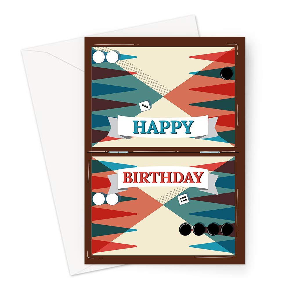 Buy Happy Birthday Backgammon Greeting Card Backgammon Board Happy