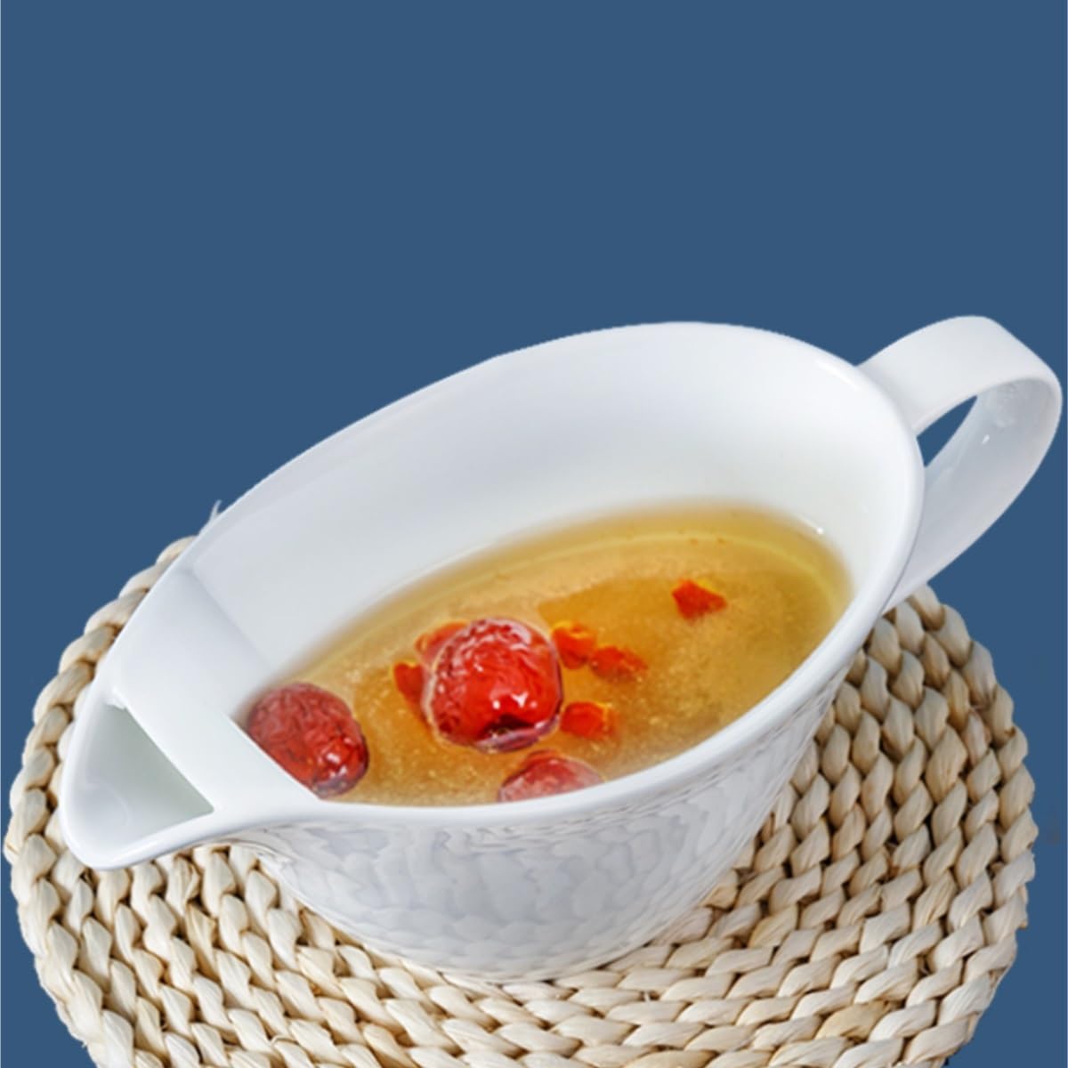Keramik-Sauciere für Saucen & O – Küchen-Fetttrenner, Suppen- und Bratensaucenspender (23,3 x 8,5 cm) – unverzichtbares Kochwerkzeug für Hobbyköche