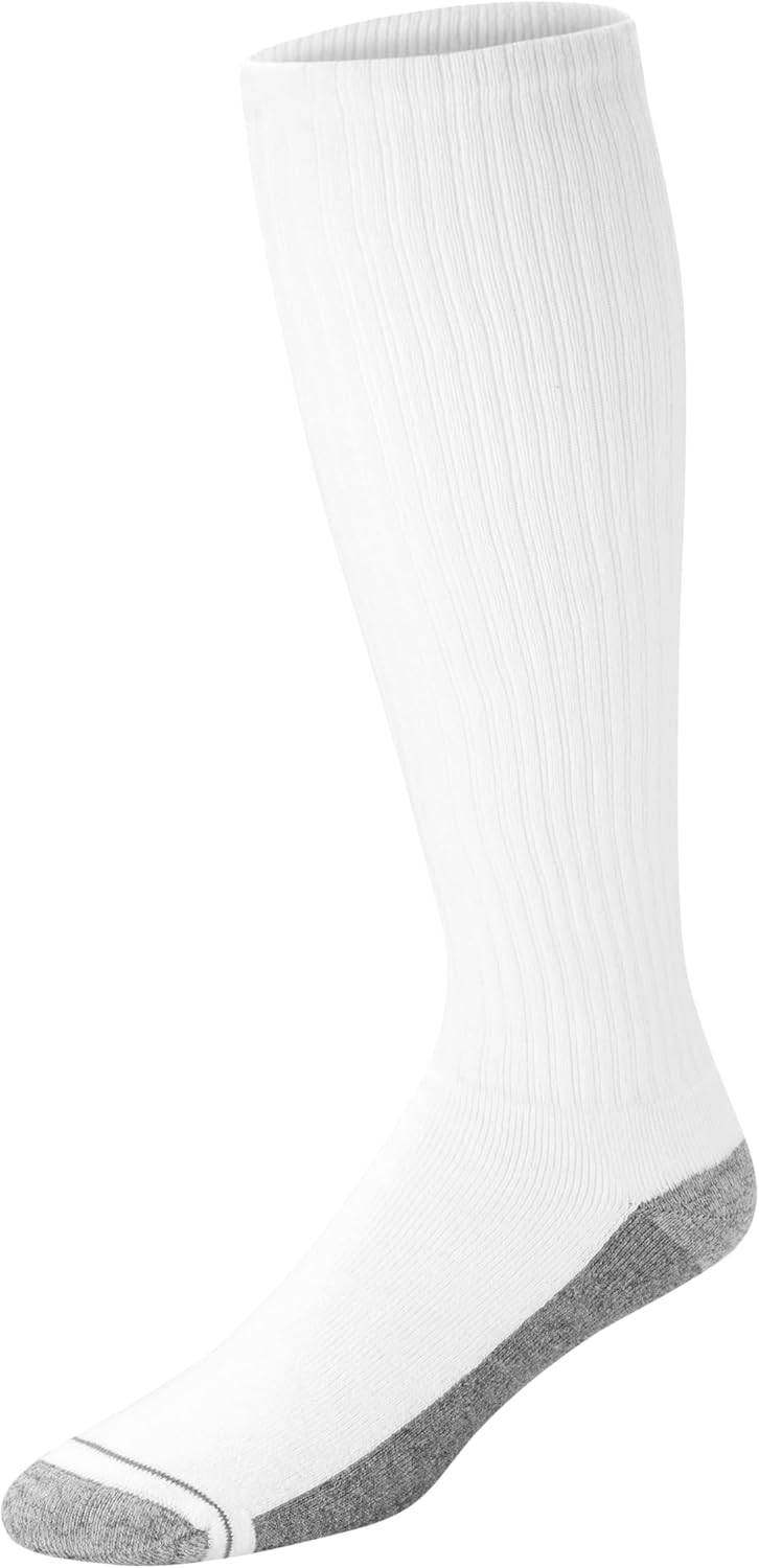 Hanes Men's Crew Socks Pack, 6-pair Pack, Max Cushion Moisture-wicking Stay Dry Athletic Over-the-calf Socks for Men