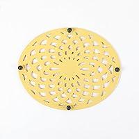 Vista 5 de HAWOK Salvamanteles ovalados de hierro fundido esmaltado amarillo..