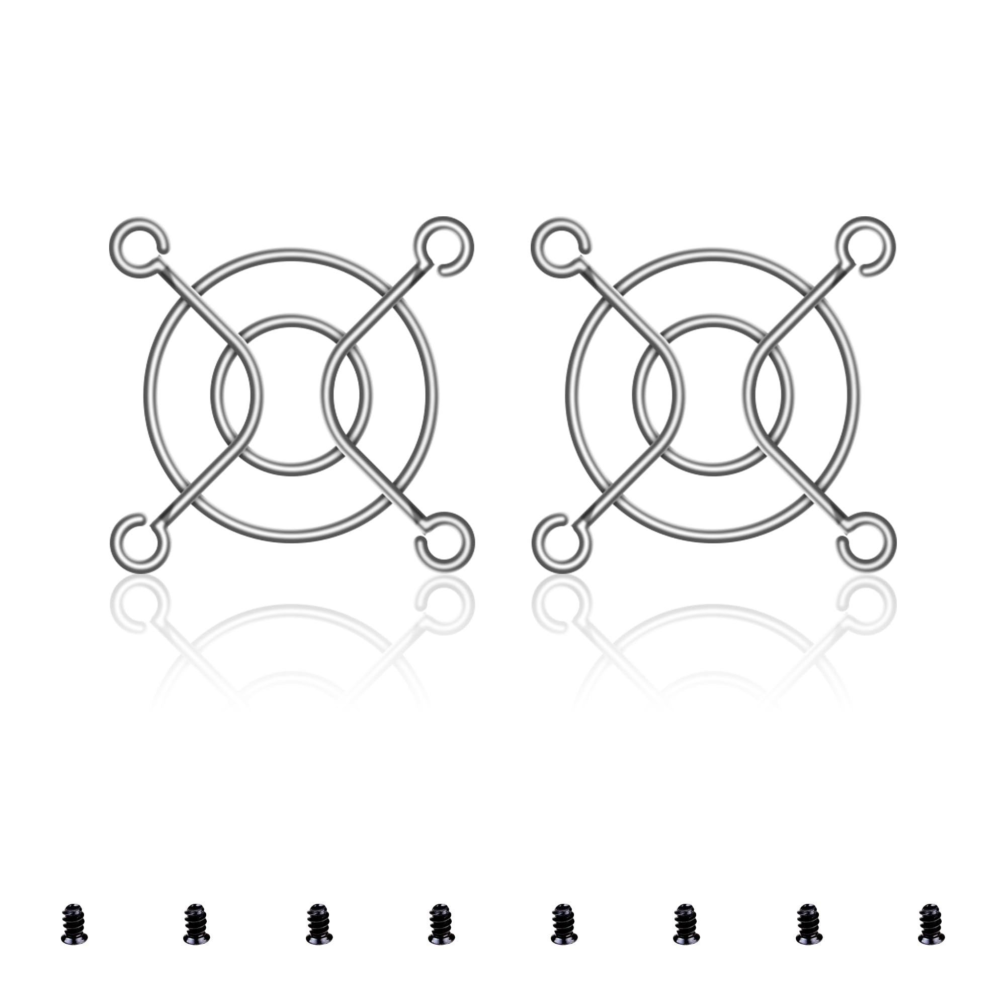 Griglia di protezione per ventola da 40 mm, confezione da 2 pezzi, protegge la griglia della ventola della CPU, previene danni ai cavi per ventola da 40 x 40 mm, copertura protettiva fai da