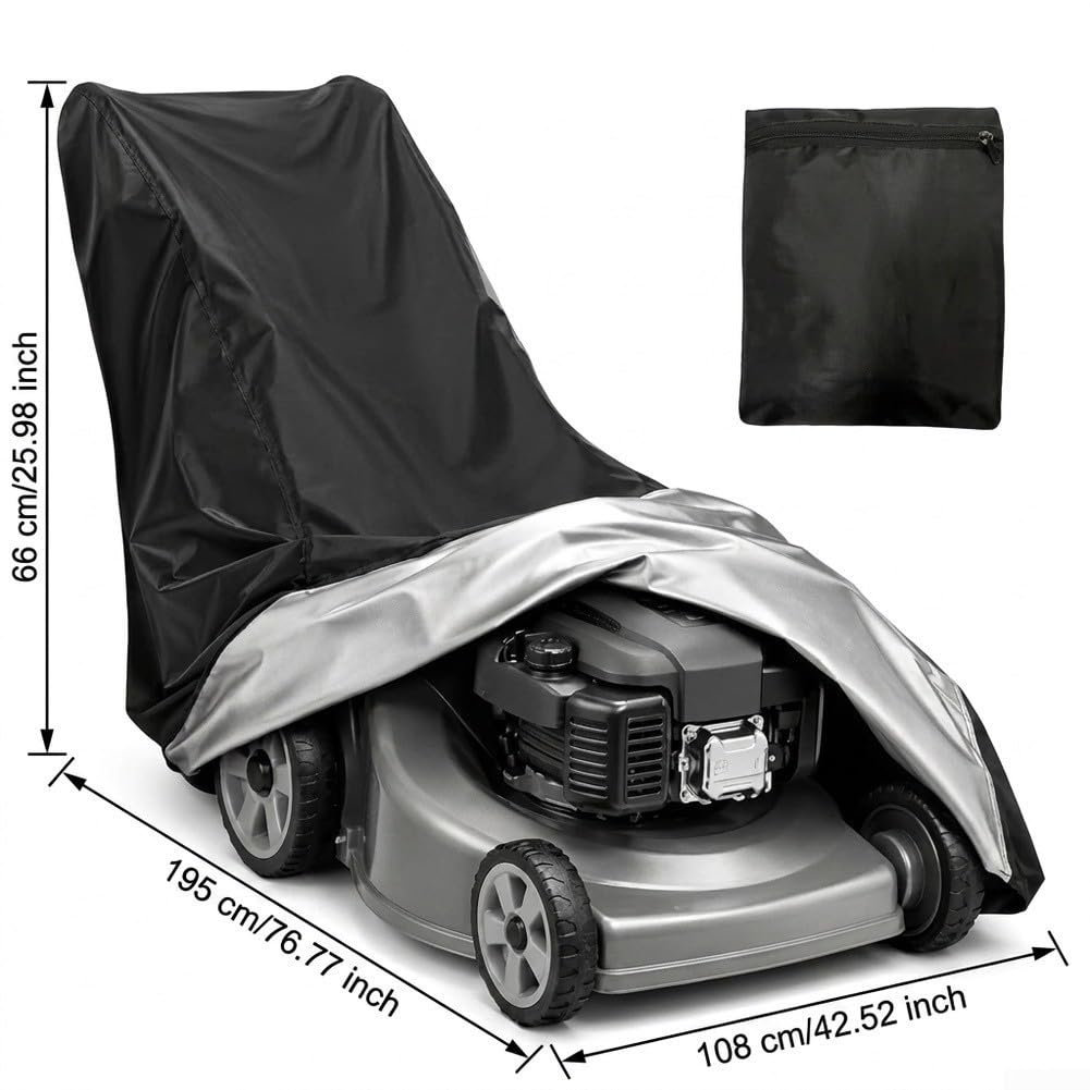 Funda Cortacésped Impermeable 195x66x108cm Anti-UV