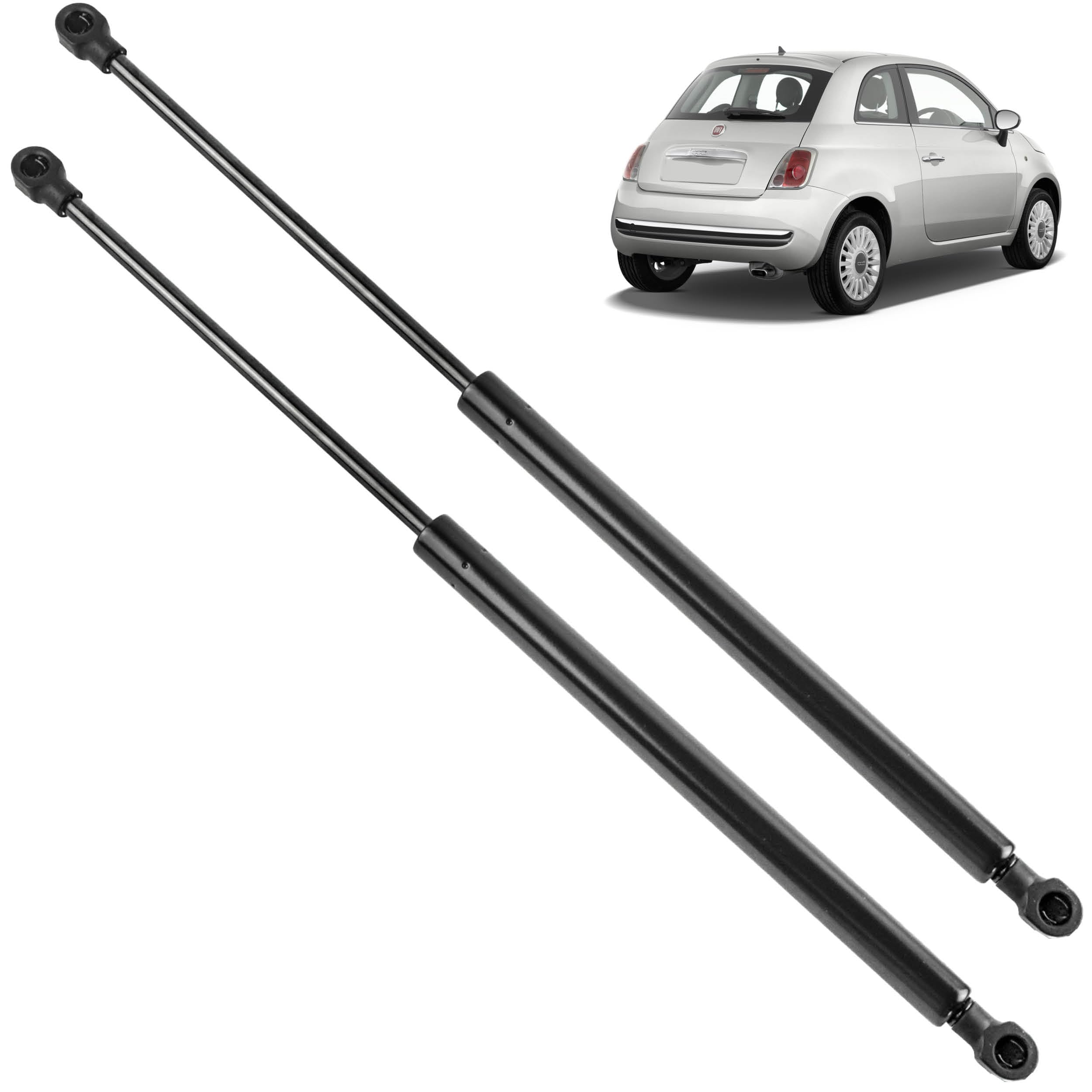 2 pistoncini portellone compatibile per Fiat 500 e Abarth (dal 2007) ammortizzatori cofano posteriore. 51785412