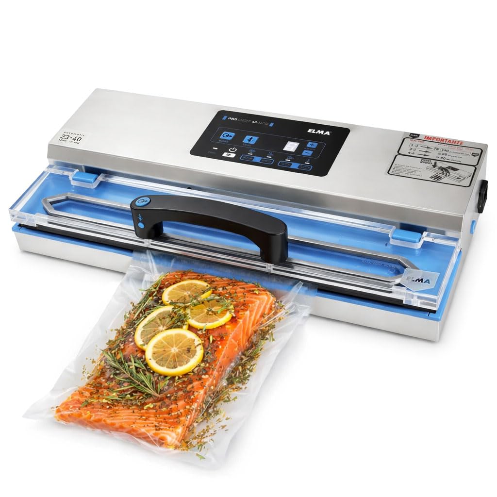 ELMA Envasadora al Vacío Profesional Digit 40 NEO II | 550W, Barra de Sellado 40 cm, Uso Intensivo, Conservación de Alimentos, Compatible con Recipientes Externos de Vacío