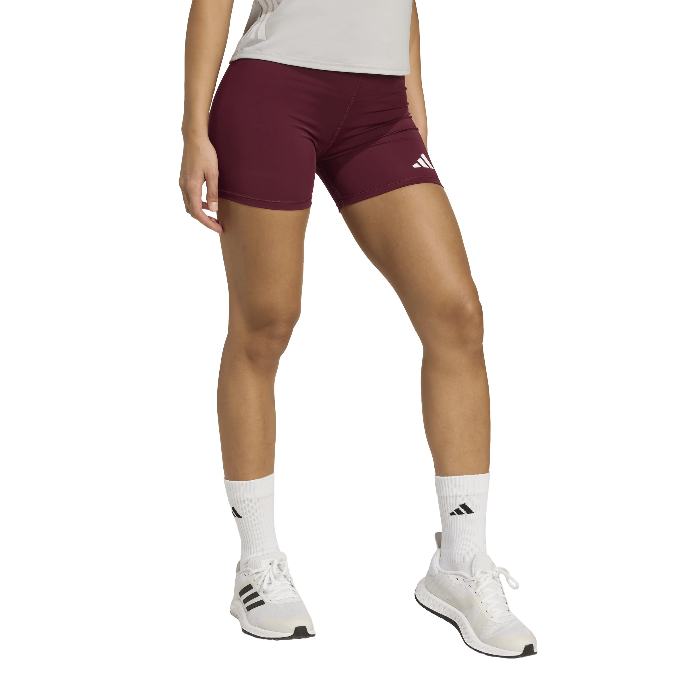 Adidas Women's Team Maroon Techfit Volleyball Tight Shorts, Xl / 5L