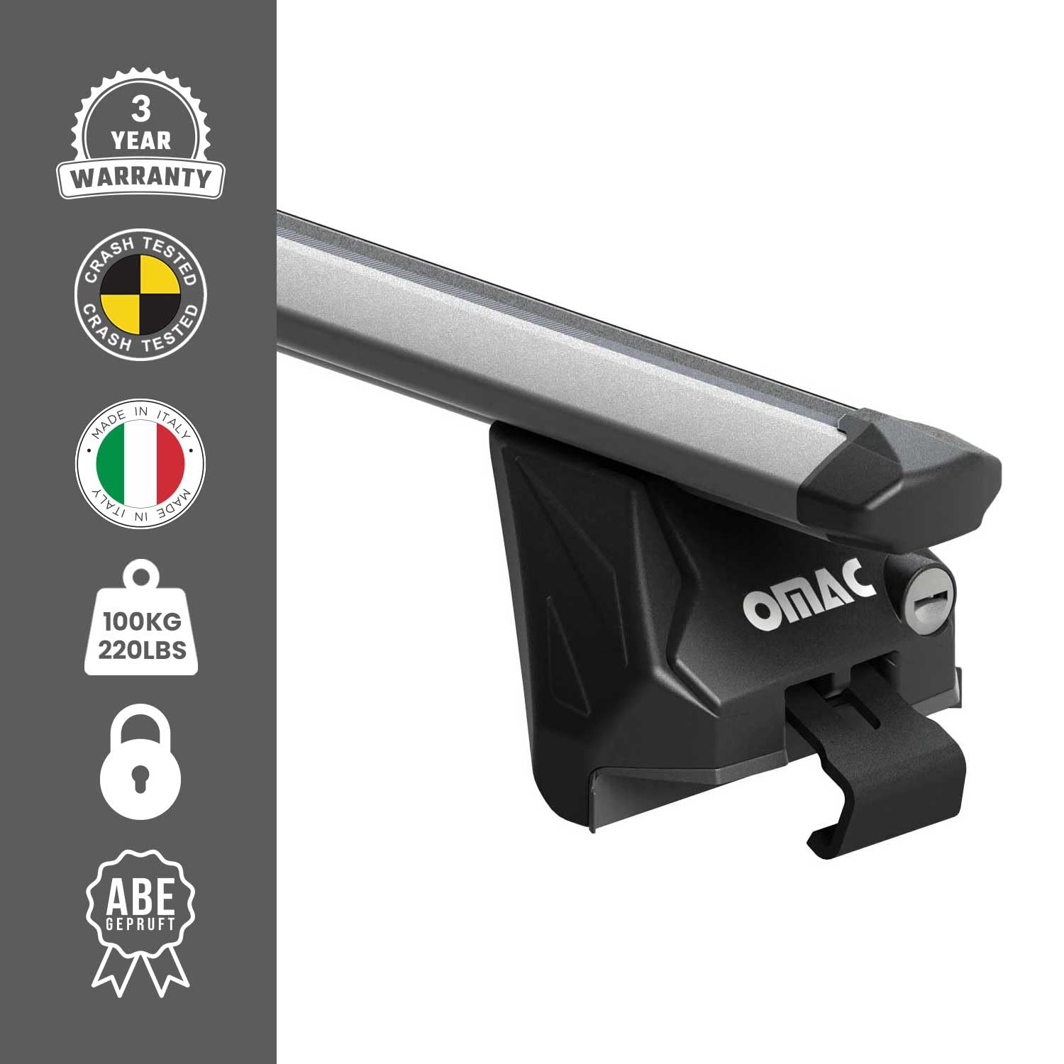 Portapacchi Portapacchi per Toyota Yaris Cross 2020-2023 ABE grigio alluminio 2x