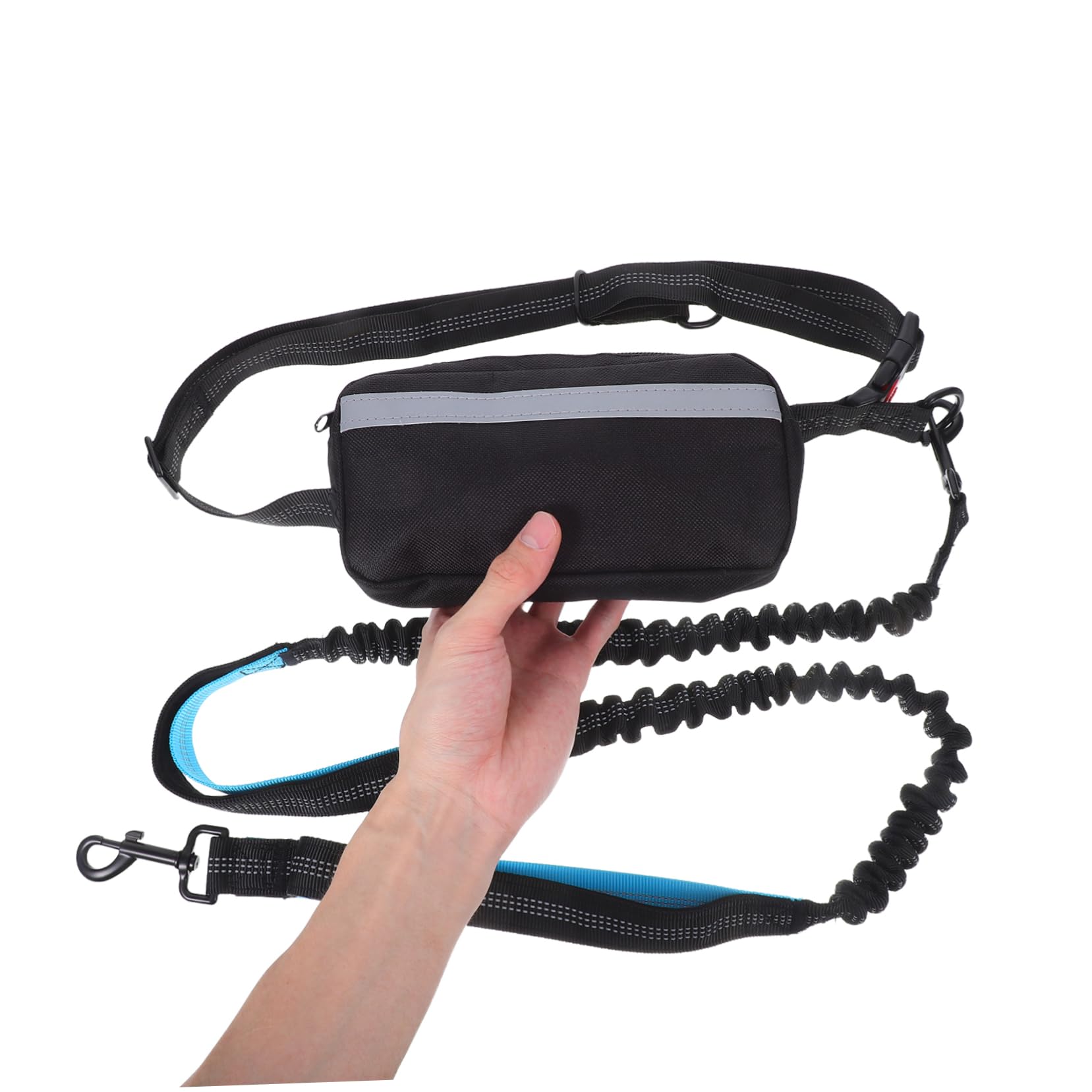 iplusmile Guinzaglio Elastico per Cani con Cintura da Corsa Riflettente e Marsupio per Passeggiate Escursioni e Attività all Aperto