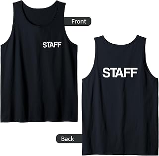 Staff Worker And Employee Uniform (Front AND Back Print) Tank Top