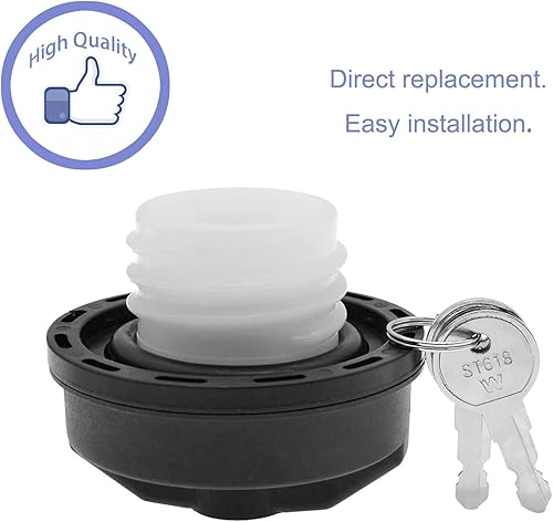 Miniatura 2 de Tapa de gas con bloqueo, tapa de combustible con bloqueo 17726.17 compatible con Dodge Ram1500 2500 Jeep Cherokee Grand Cherokee Liberty Compass