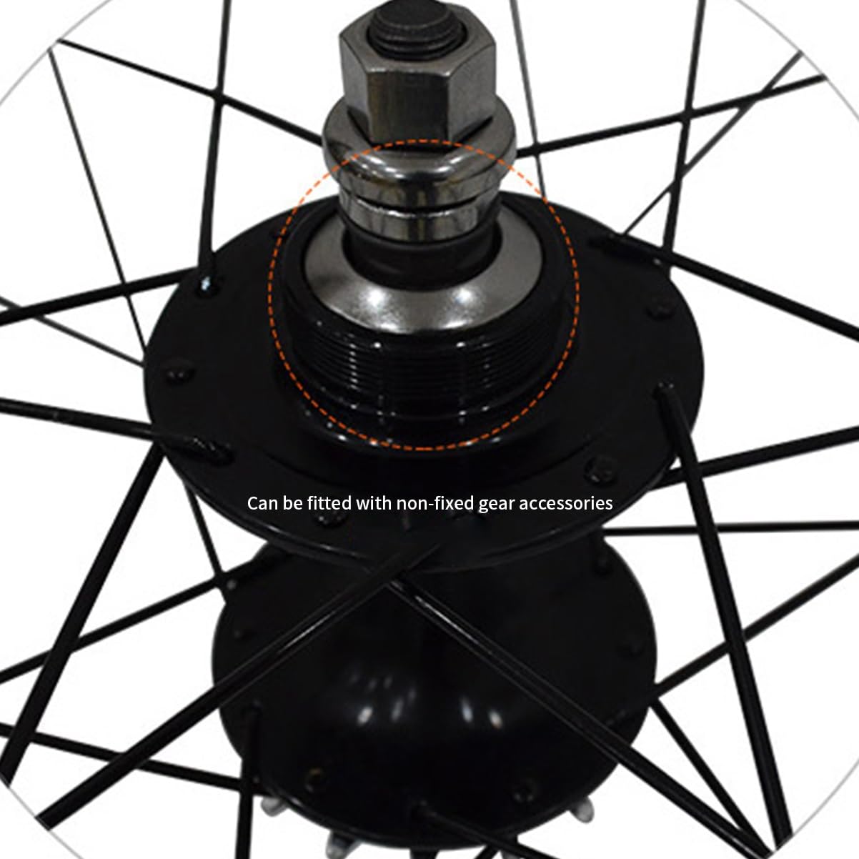 Amazon.co.jp: 700C 固定ギア バイクホイールセット 40mm シングル