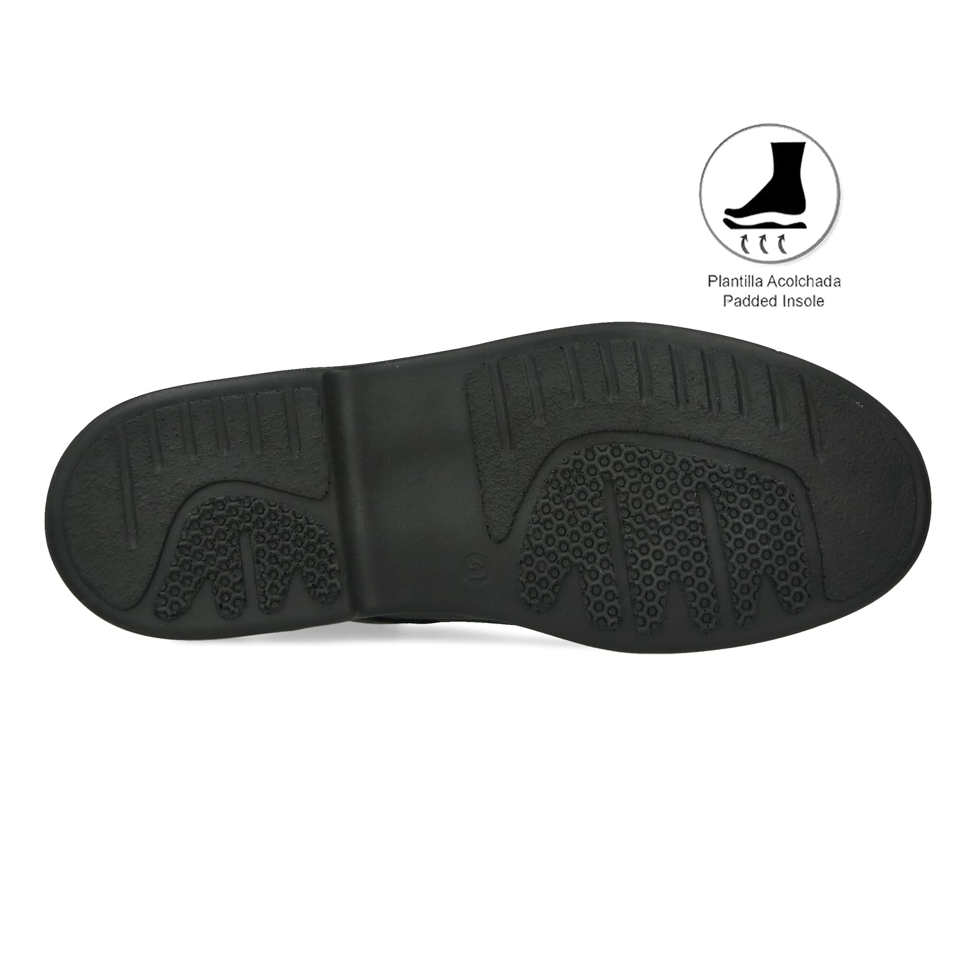 Zapatos de Trabajo, Uniforme y Hostelería de Piel para Hombre. Acolchados. Suela de Goma. Ideal Camareros, Uniformes. con/Sin Cordones y Cierre de Contacto