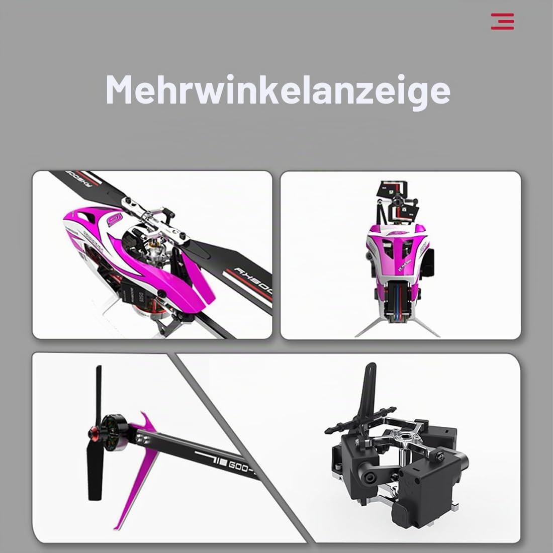 GOOSKY S1 Dual Brushless Direct Drive 3D RC-Hubschrauber, RTF-Fernsteuerungshubschrauber mit Kohlefaserrahmen, App-konfigurierbar und GTS-Flugsteuerungssystem für Hobbyisten