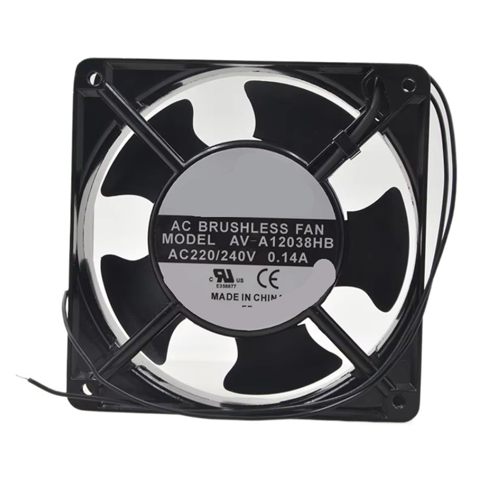 UITGVDQAT AV-A12038HB AC 220V 0.14A 120x120x38mm 2-Wire Server Cooling Fan