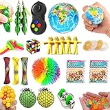 UPSTONE Stress Relief Fidget Sensory Toys Set for Kids(26 Pack)-Squeeze Widget for Relaxing Therapy-Calming Toys for Special Needs and Focus-Perfect for Adults Children with ADHD Autism Anxiety