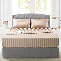 Vista 37 de Lanest Housing Silk Satin Sheets, Queen Size Satin Bed Sheet Set with Deep Pockets, Cooling Soft and Hypoallergenic Sheets Queen - Black Aqua