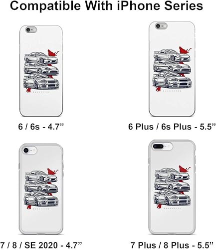 Miniatura 4 de Funda compatible con iPhone 11 JDM Crew Rx7 Skyline GTR Supra Collection protectora flexible suave TPU transparente funda de teléfono diseño fresco