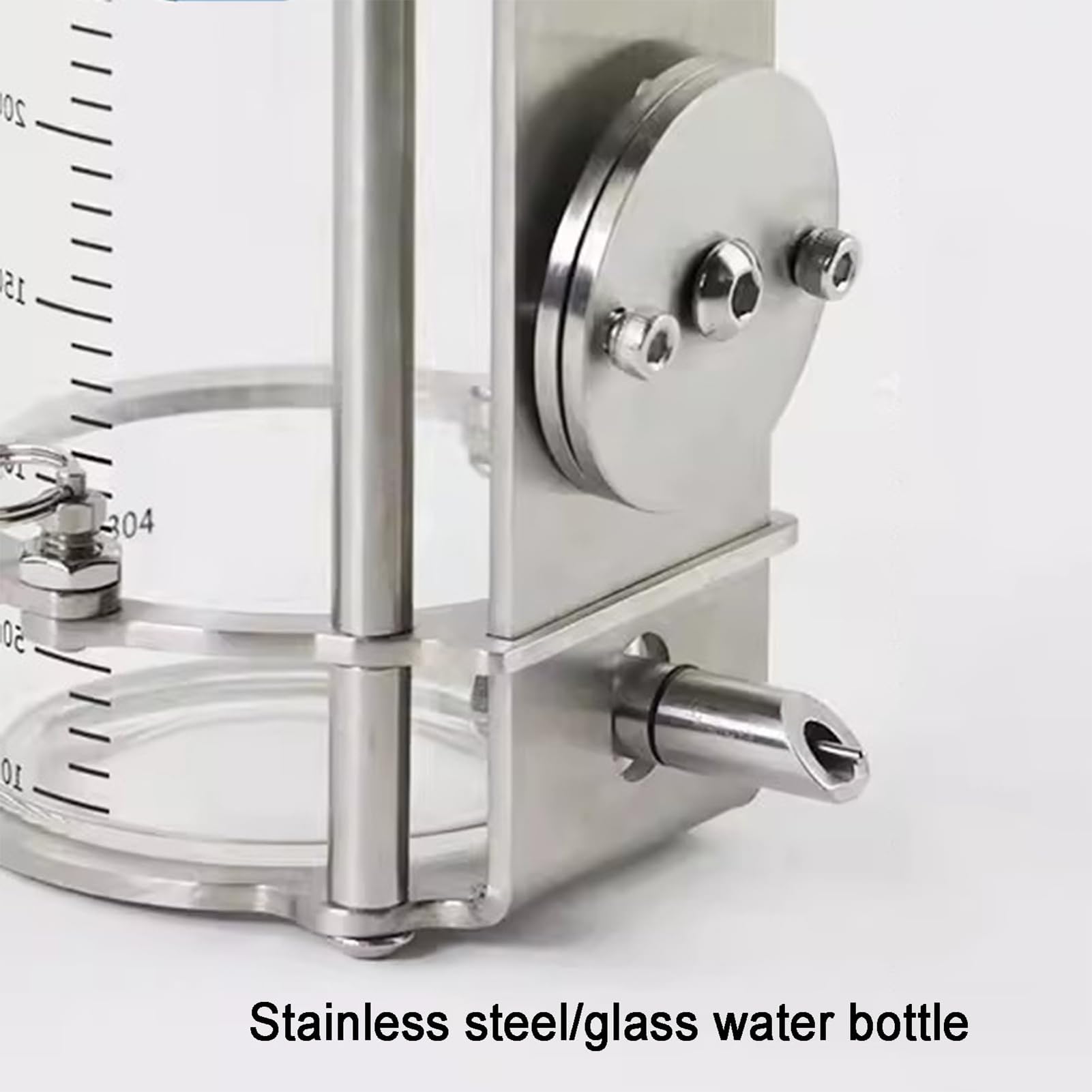 Bottiglia d'acqua in vetro per uccelli, distributore automatico di acqua con supporto universale a gabbia, abbeveratoio per piccoli animali per conigli, pappagalli, roditori, 300 ml/500 ml