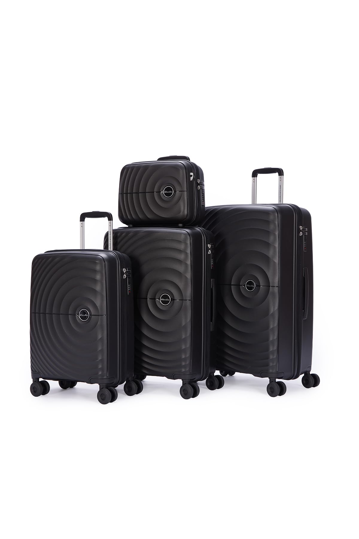 Unisex 14BNT8002-02-S Tekerlekli Valiz, Siyah, Orta Boy
