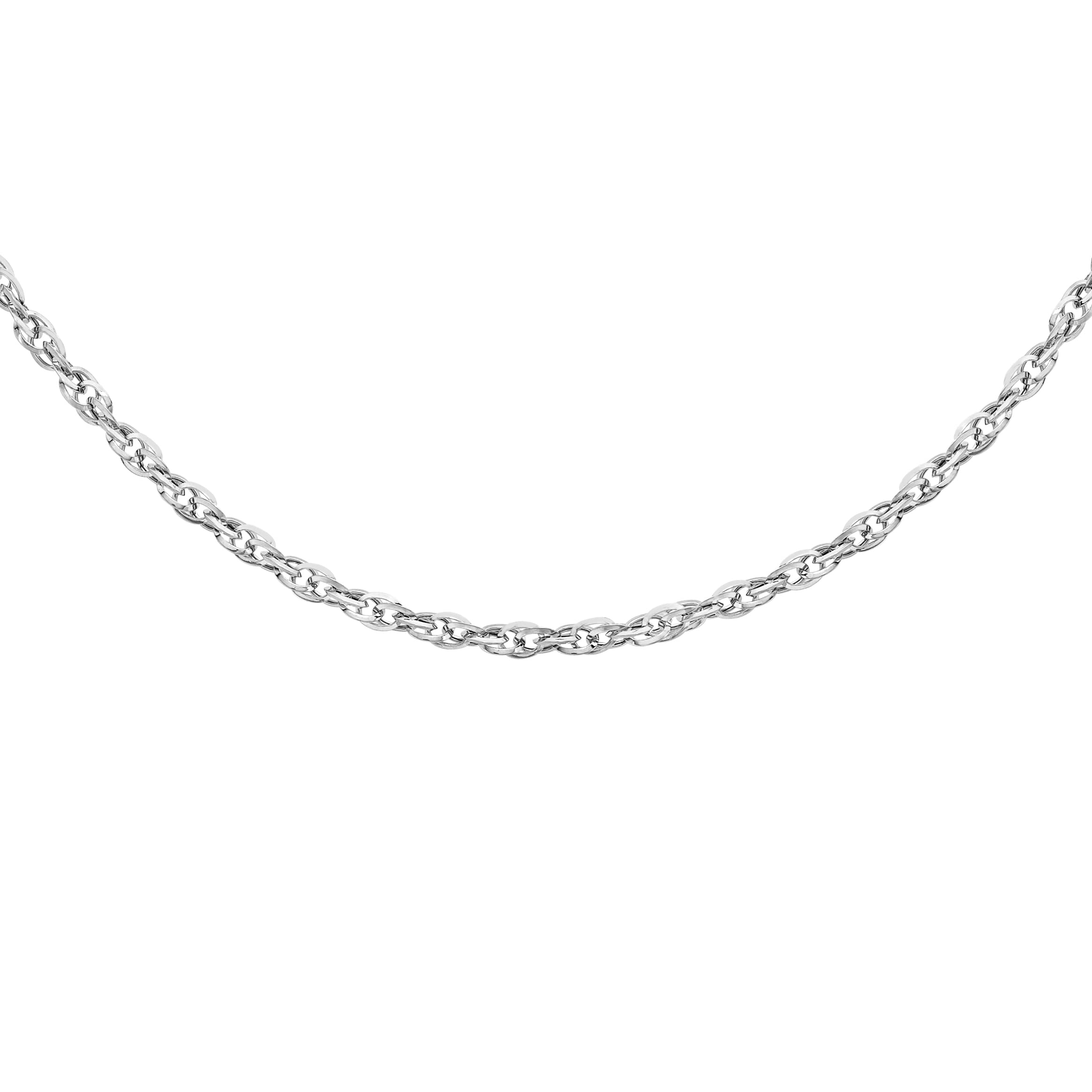 CARISSIMAWomen's 9 ct Gold Hollow 1.7 mm Diamond Cut Prince of Wales Chain Necklace