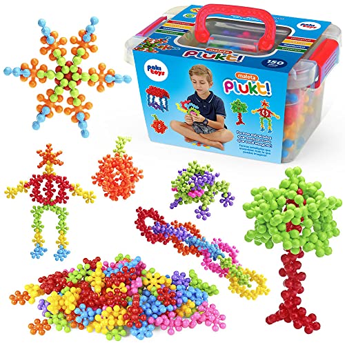 Brinquedo De Montar Encaixe Blocos Plukt 150 Peças Com Maleta Pecinhas Bloquinhos De Montar Presente