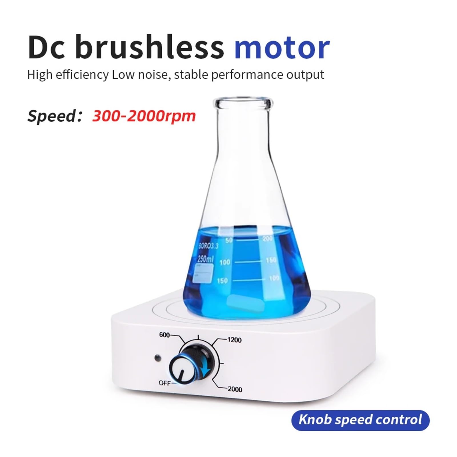 1000ml Mieszadło Magnetyczne Mieszadło Laboratoryjne Mini Płyta Mieszająca Mikser Magnetyczny 300-2000 Obr./min Regulowana Prędkość Przyrząd Do Mieszania Cieczy