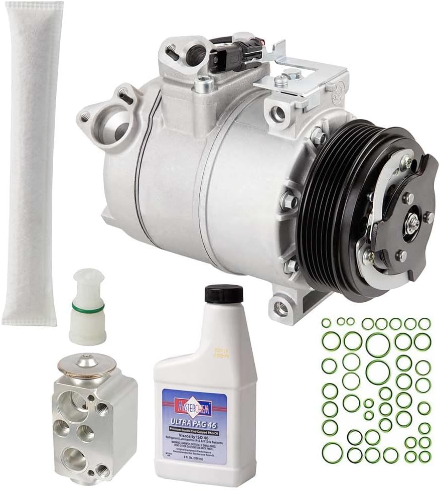AC Compressor & A/C Kit For BMW 328i 128i M3 E81 E82 E90 E91 E92 E93 - Includes Drier Filter, Expansion, Oil & O-Rings - BuyAutoParts 60-81559RK NEW