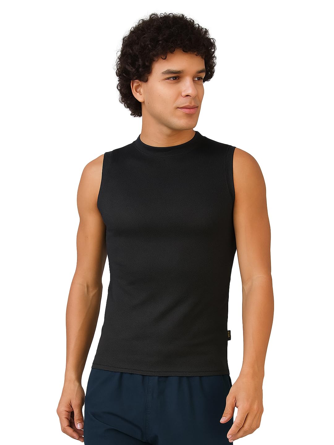 Men's Sleeveless Net Rash Guard | Nylon Athletic Compression Top for Swimming & Outdoor Activities