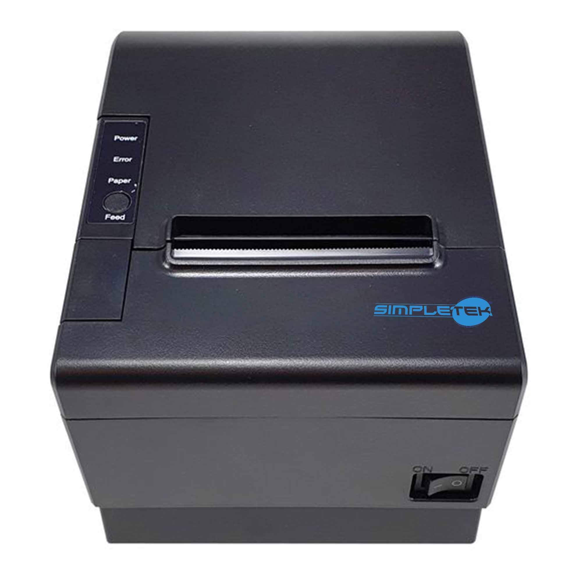 SIMPLETEK - Stampante Termica POS 58/80 mm | USB Ethernet RS-232 LAN | Scontrini Ricevute e Comande - Auto-Cut | Driver e Manuale inclusi