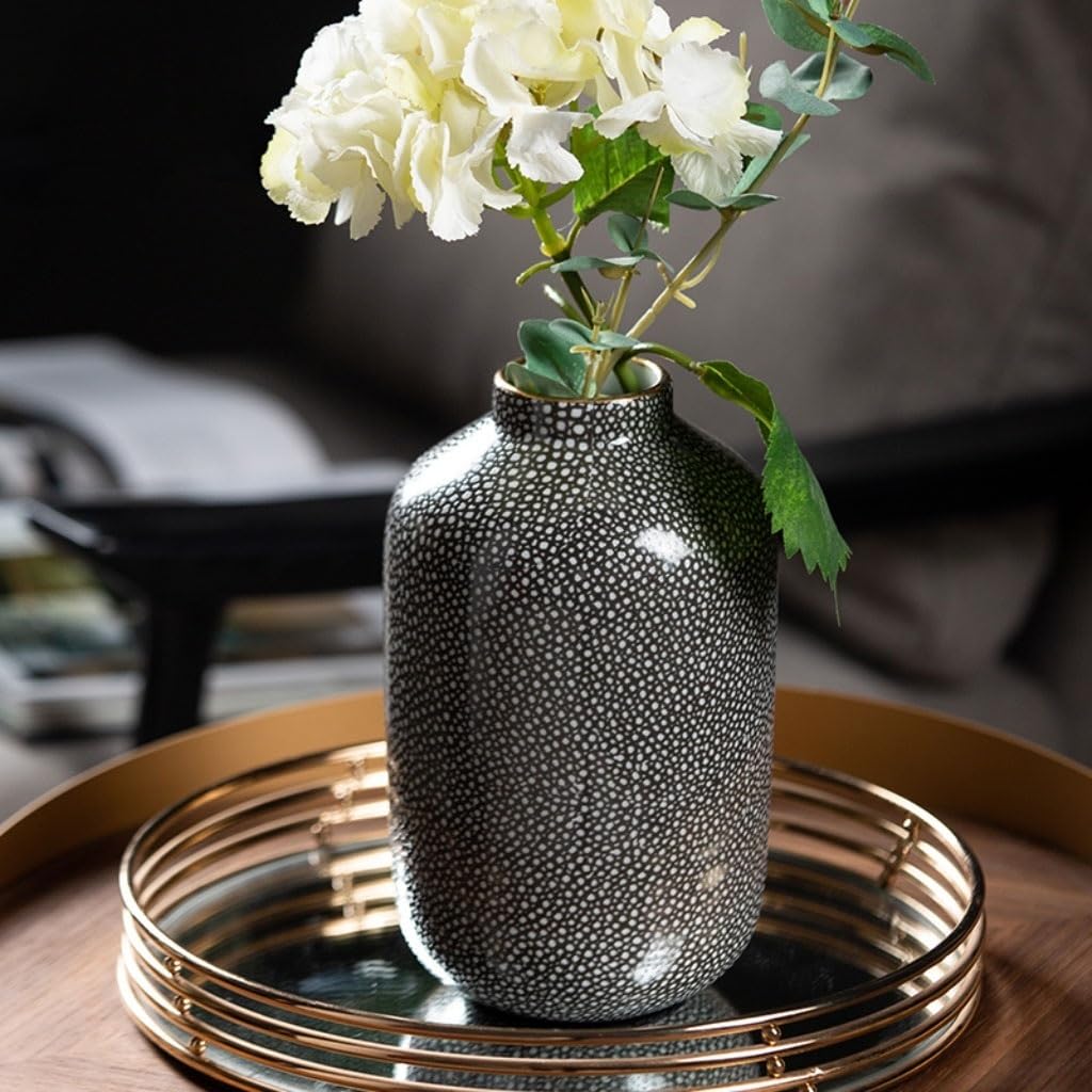 Accueil Vases Céramique Gris Décoratif Fleur Arrangement Vase Maison Simple Moderne Salon Entrée Bureau Style Chinois Ornement Décor intérieur