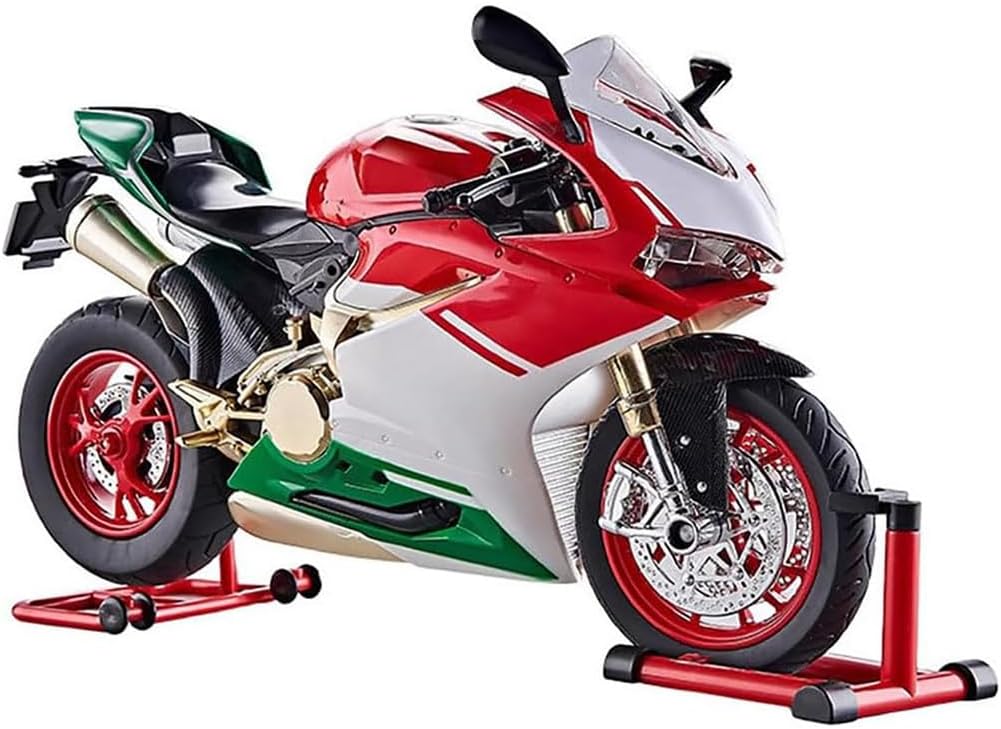 1/9 Alloy Motorcycle Model, with Ignition System Smoke Spray, Ornament Home Decor Gift for Adults Enthusiasts