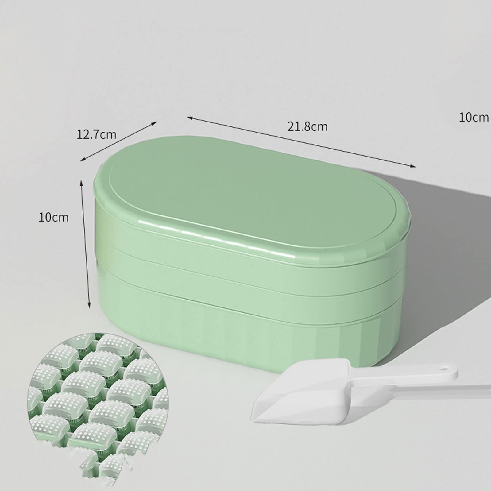 JINGYAN Bacs à glaçons Ice Cube Mold Maker Tray Household Storage Ice-making Box with Lid Cream Party Cocktail Cold Drink