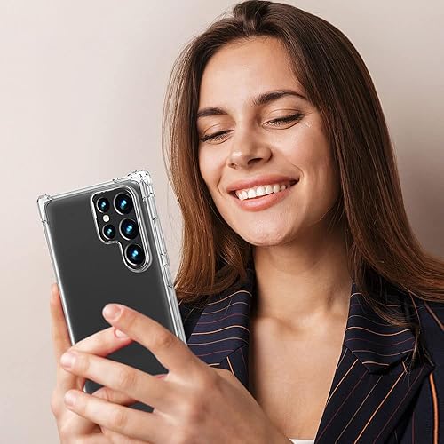 Miniatura 6 de Funda para Samsung Galaxy S22 Ultra, Samsung S22 Ultra 5G, a prueba de golpes, transparente, delgada, suave, de silicona TPU protectora para Samsung