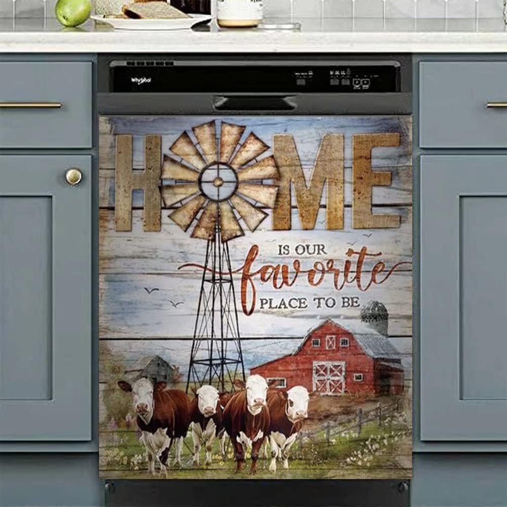 Farmhouse Sheep Dishwasher Cover Country Animal