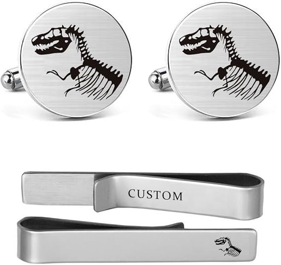 MUEEU Dinosaur Cufflinks Keepsake Gift for The Groom