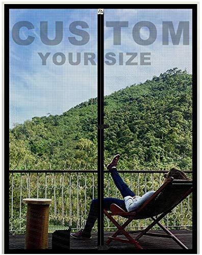 Yotache Made to Measure Fly Screens for Doors Size 230cm - 250cm Width, Reinforced Sewing Magnet Mosquito Net Curtain for Garage Door