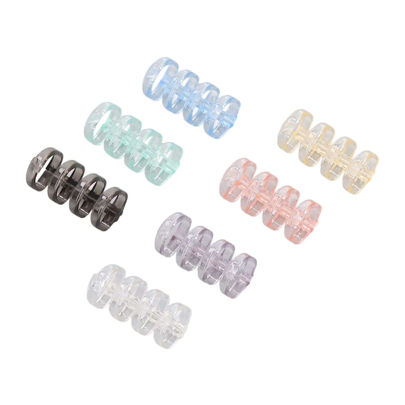 70 Stück Bindekämme, Kamm Binderücken, Spiralbinderücken, 12 mm Innendurchmesser mit 4 Löchern Kunststoff Ringe Mehrere Farben Bindespiralen Loseblatt A4 Bindekapazität Schreibwaren Buchring Papier