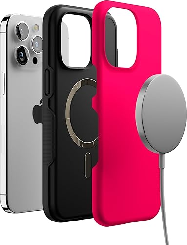 Vista 633 de Casely Funda para iPhone 15 Pro Max Jardín Secreto Flores mixtas Funda atrevida Compatible con MagSafe y botón de acción Secret Garden