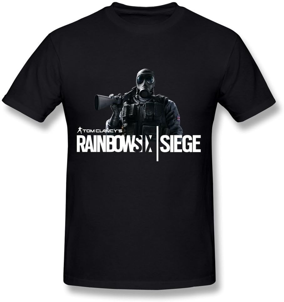 Men's Tom Clancy's Rainbow Six Siege T-Shirt - Emotion T Shirts Black US Size XS