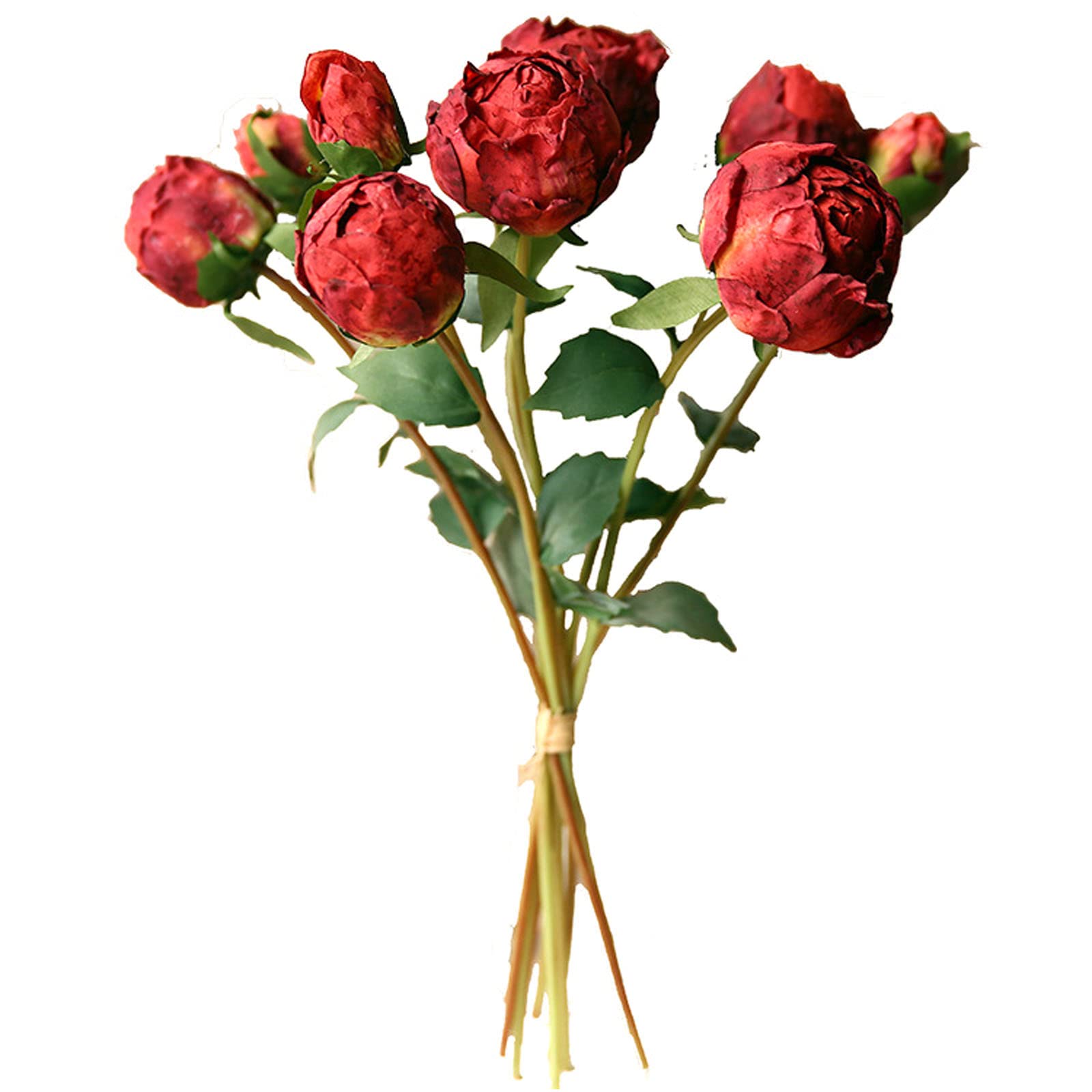 OSNIYAW Artificial Peony Flowers Bouquet Centerpieces for Tables Vase Wedding Decorations Arrangement Props Artificial Peony