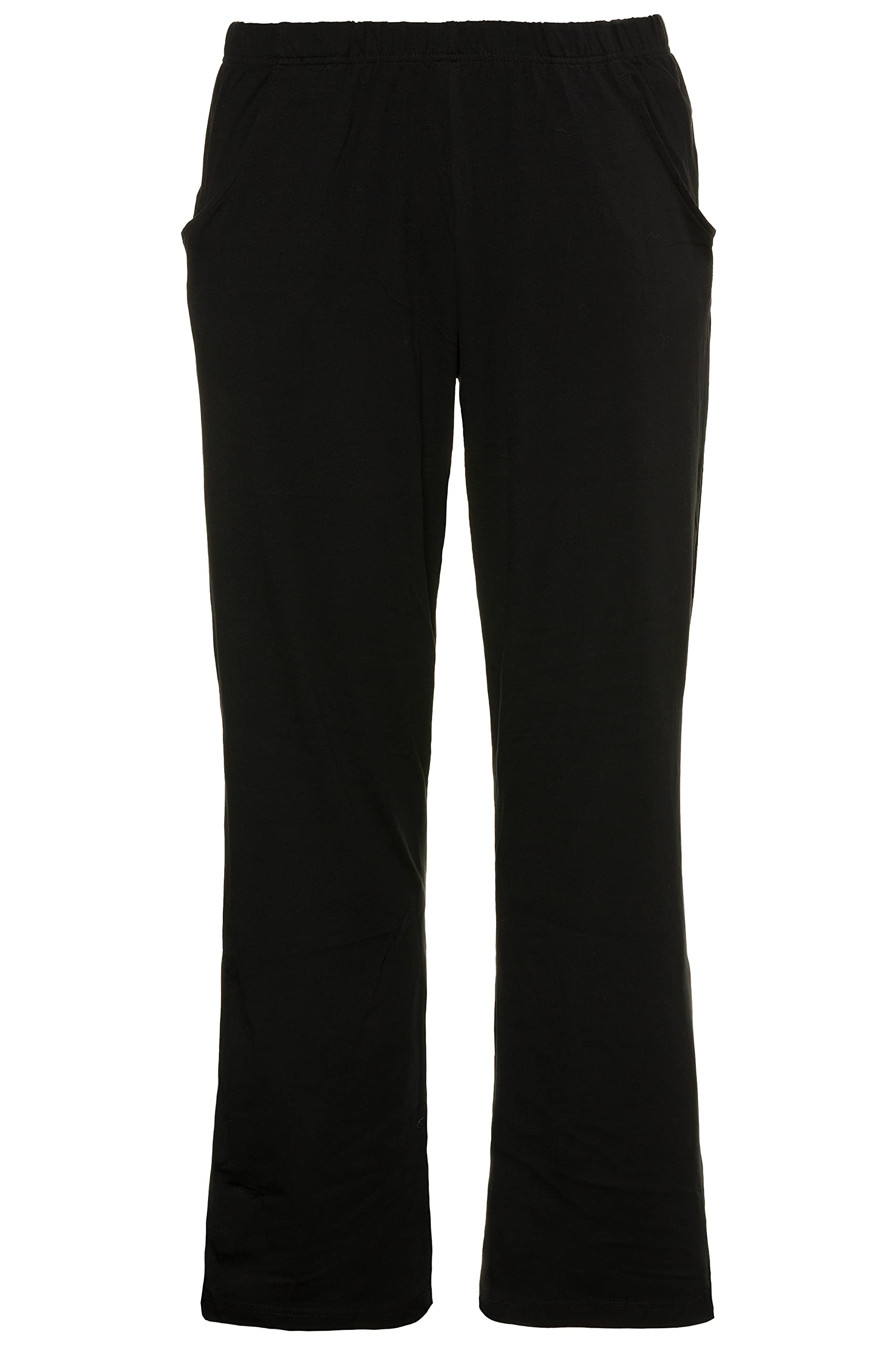 Ulla Popken Women's Plus Size Elastic Waist Bootcut Sports Pants Black 50+ 640831 10-50+, 24-26 - Image 4