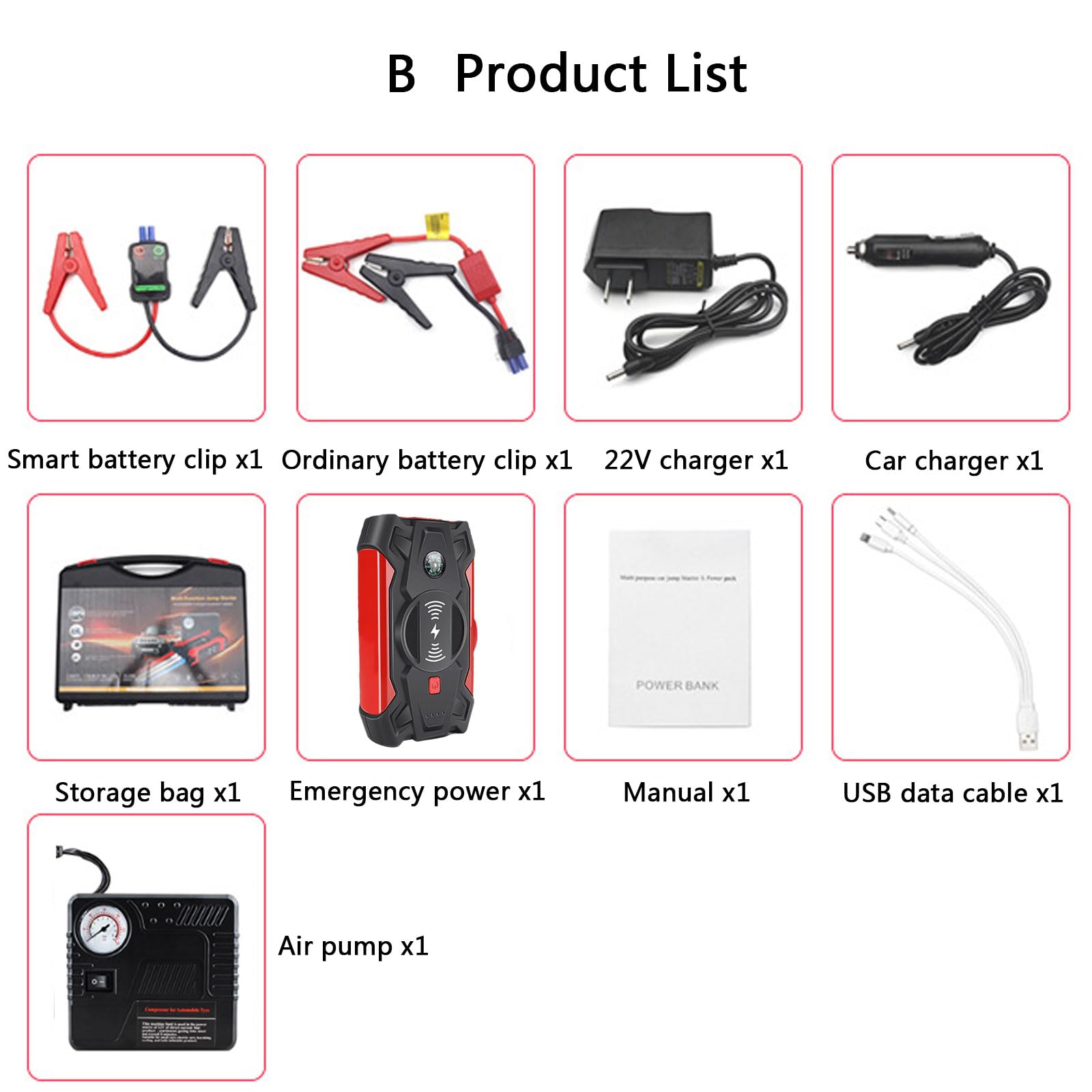 Jump Starter 12V Wireless Charger 39800mAh - Dettaglio