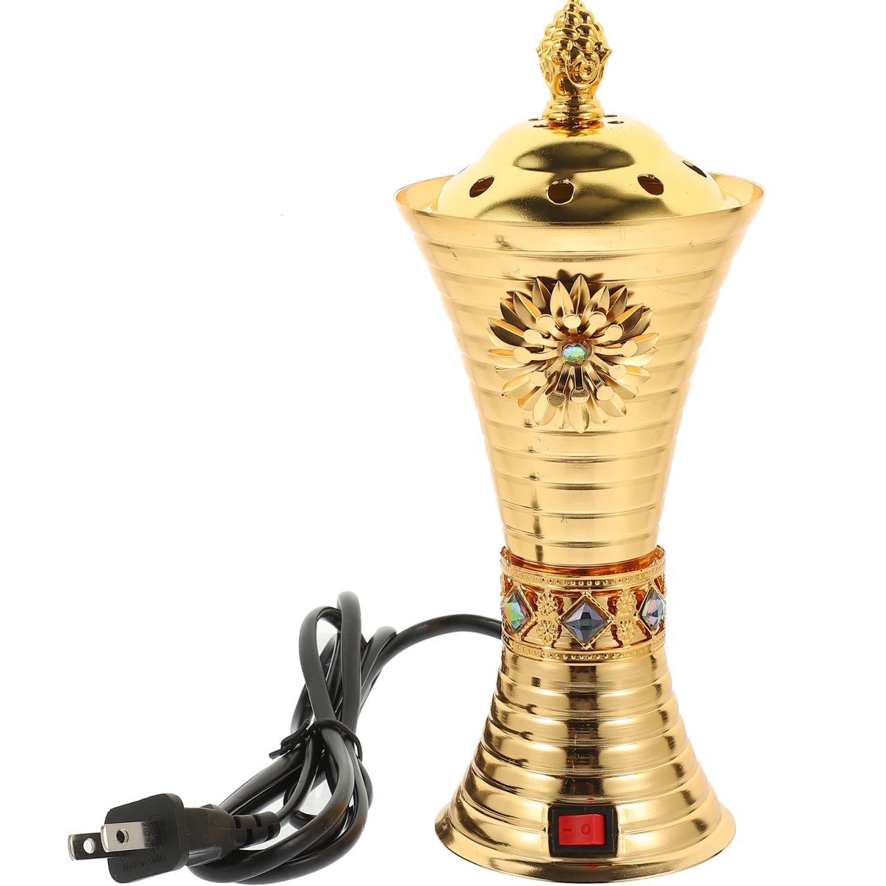 Brûleur d'encens électrique doré EXCEART de table pour bureau et maison